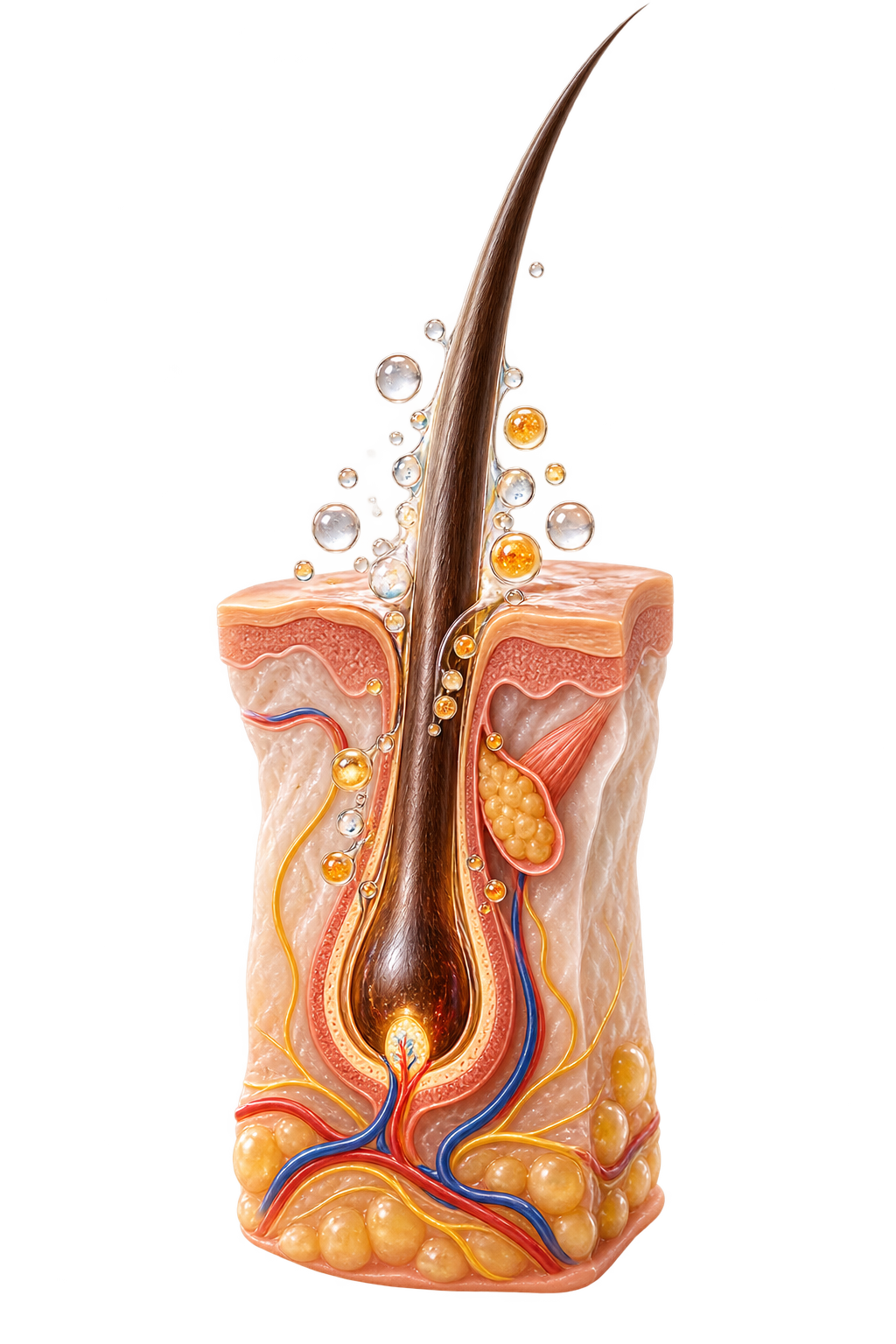 Folículo capilar — Mesoterapia capilar